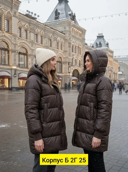 Зимняя куртка из ткани — фото 7