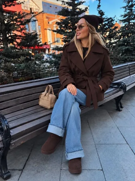 Утеплённый тренч ZARA на синтепоне — фото 2