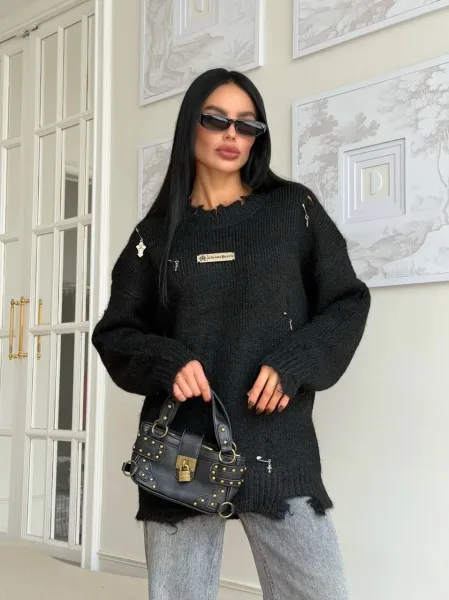 Свитер Chrome Hearts из полиакрилового волокна, шерсти, нейлона — фото 3