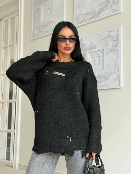 Свитер Chrome Hearts из полиакрилового волокна, шерсти, нейлона — фото 9