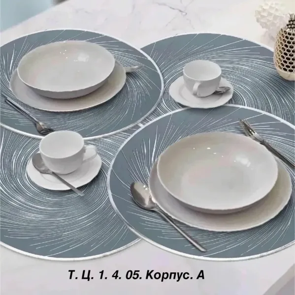 Салфетки для сервировки стола Паутинка серебро — фото 5