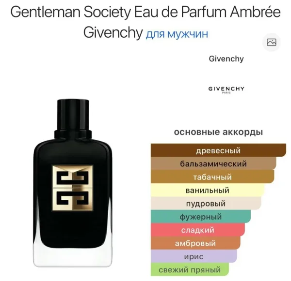Мужской аромат Gentleman Society Eau de Parfum Ambrée Givenchy — фото 4