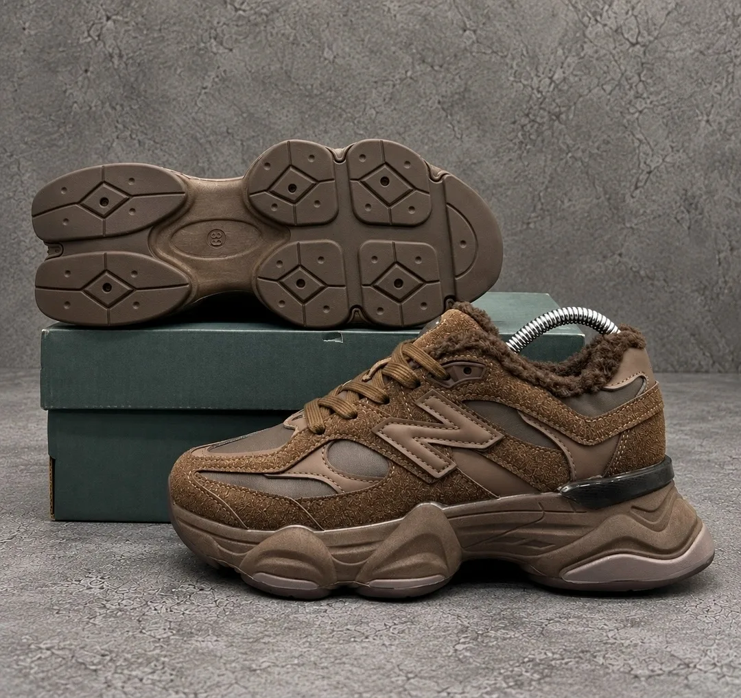 Кеды New Balance 9060 Mushroom Brown — фото 2