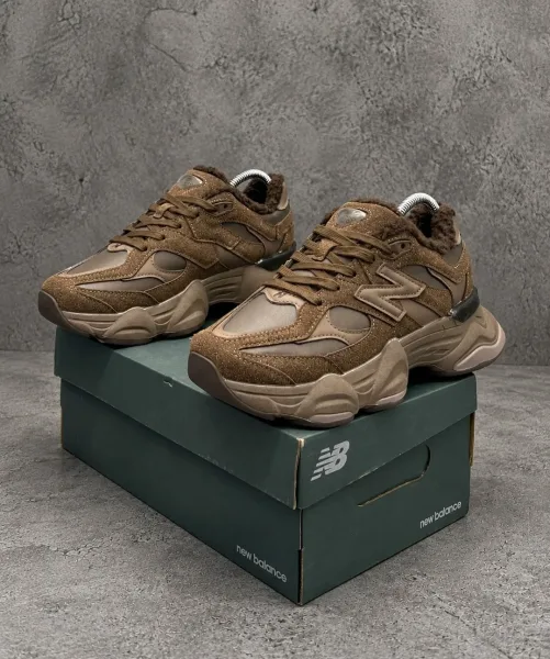 Кеды New Balance 9060 Mushroom Brown — фото 1