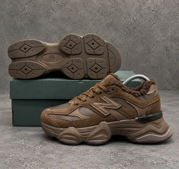 Кеды New Balance 9060 Mushroom Brown — фото 2