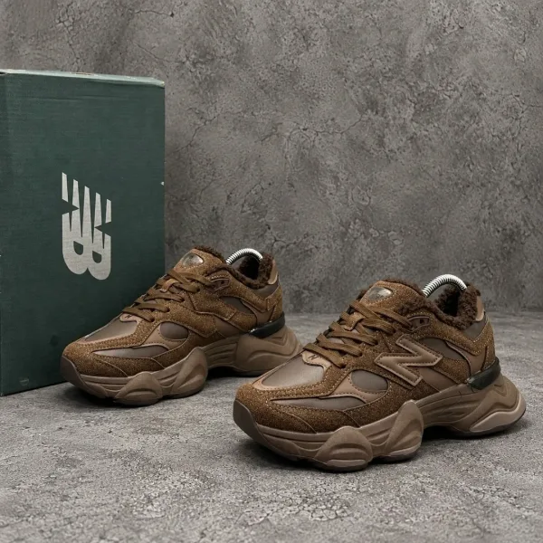 Кеды New Balance 9060 Mushroom Brown — фото 3