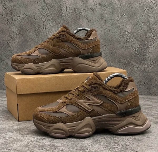 Кеды New Balance 9060 Mushroom Brown — фото 4