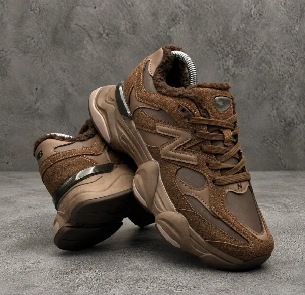 Кеды New Balance 9060 Mushroom Brown — фото 5