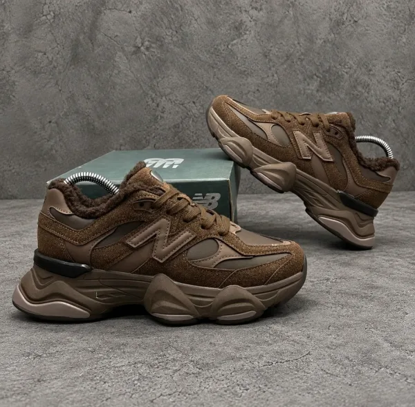 Кеды New Balance 9060 Mushroom Brown — фото 6