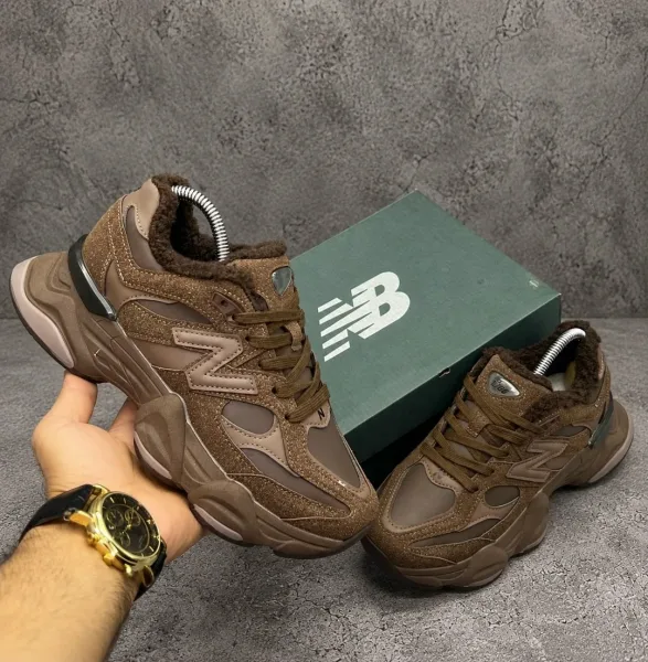 Кеды New Balance 9060 Mushroom Brown — фото 7