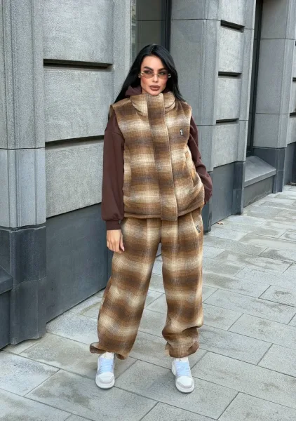 Костюм-тройка хлопок эластан на флисе — фото 4