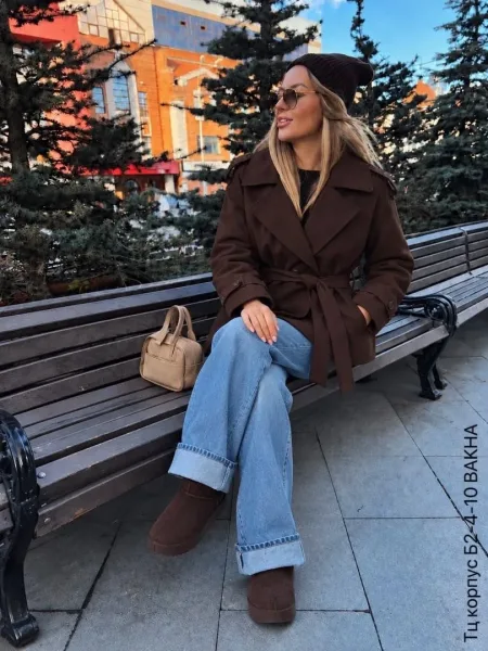 Утеплённый тренч ZARA на синтепоне — фото 19
