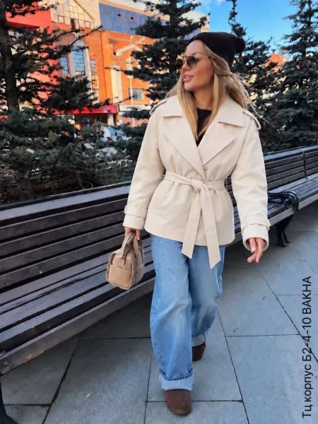 Утеплённый тренч ZARA на синтепоне — фото 15