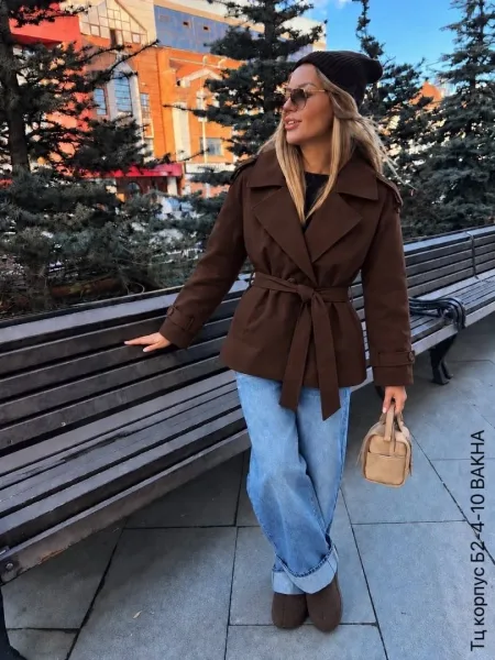 Утеплённый тренч ZARA на синтепоне — фото 17