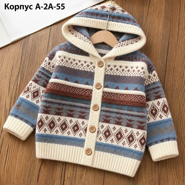 Трикотажный кардиган с капюшоном, подходит для повседневного ношения — фото 5
