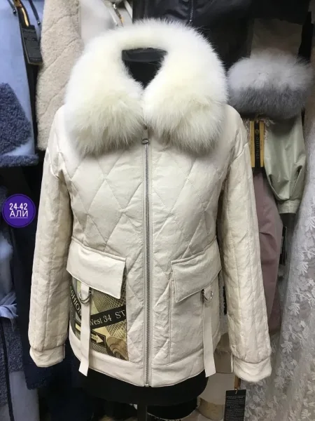 Куртка из ткани Эко кожа — фото 4