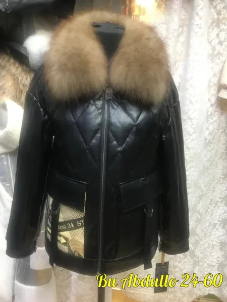 Куртка из ткани Эко кожа — фото 1
