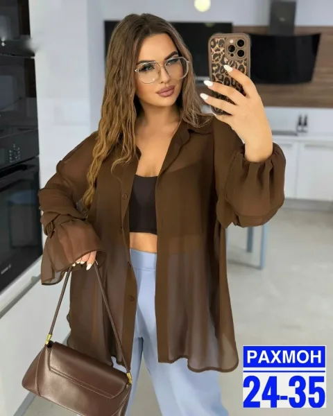 Рубашка из шифона — фото 2