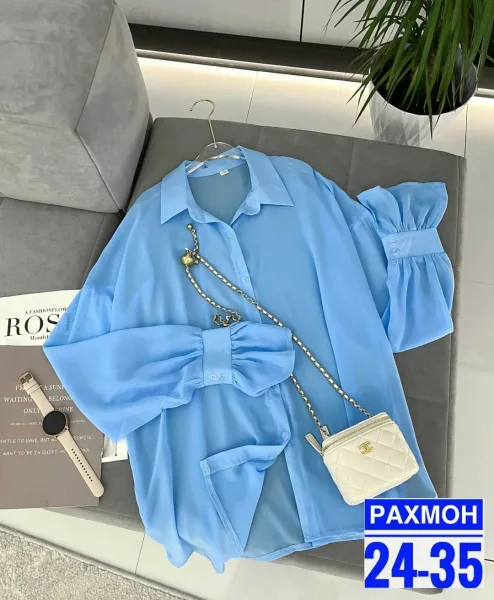 Рубашка из шифона — фото 5