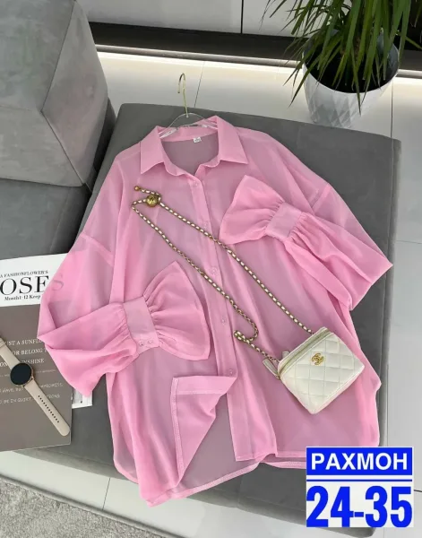 Рубашка из шифона — фото 6