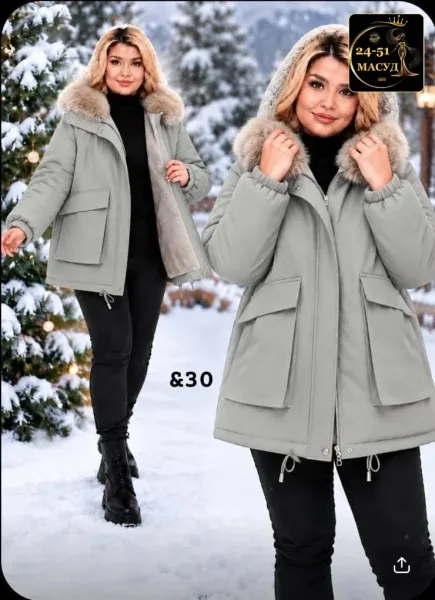 Куртка зимняя с меховой отделкой — фото 3