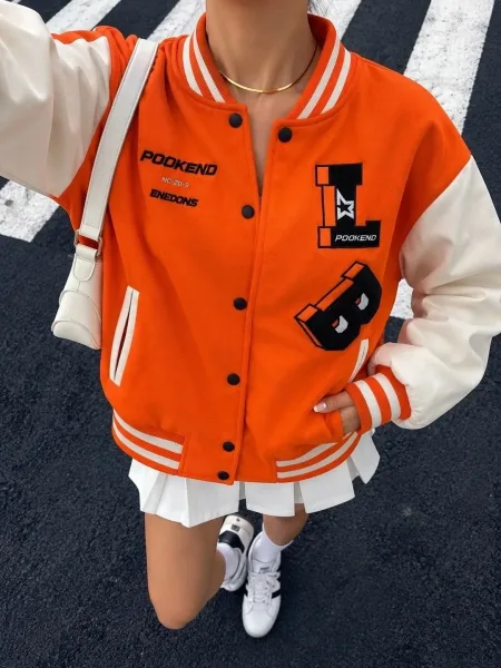 Бомбер Oversize из турецкой плотной двухнитки с эка кожей — фото 1