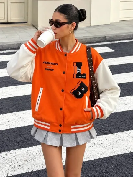 Бомбер Oversize из турецкой плотной двухнитки с эка кожей — фото 3