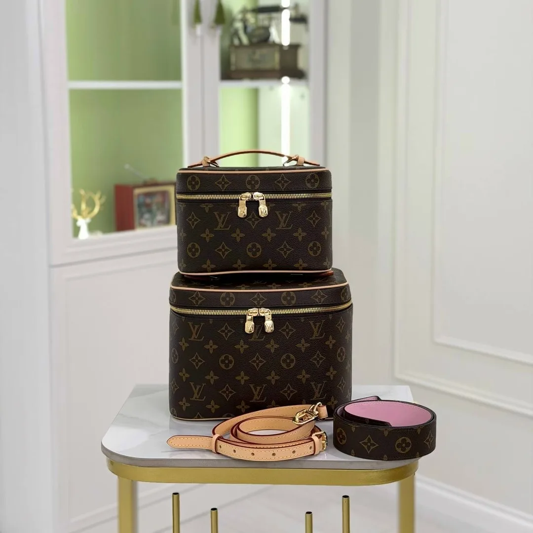 LV Косметичка из натуральной кожи и канвы — фото 2
