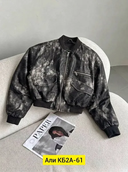 Бомбер, экокожа — фото 3