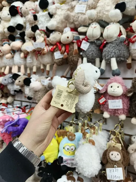 Милый брелок в форме барашка — стильный аксессуар для ключей — фото 2