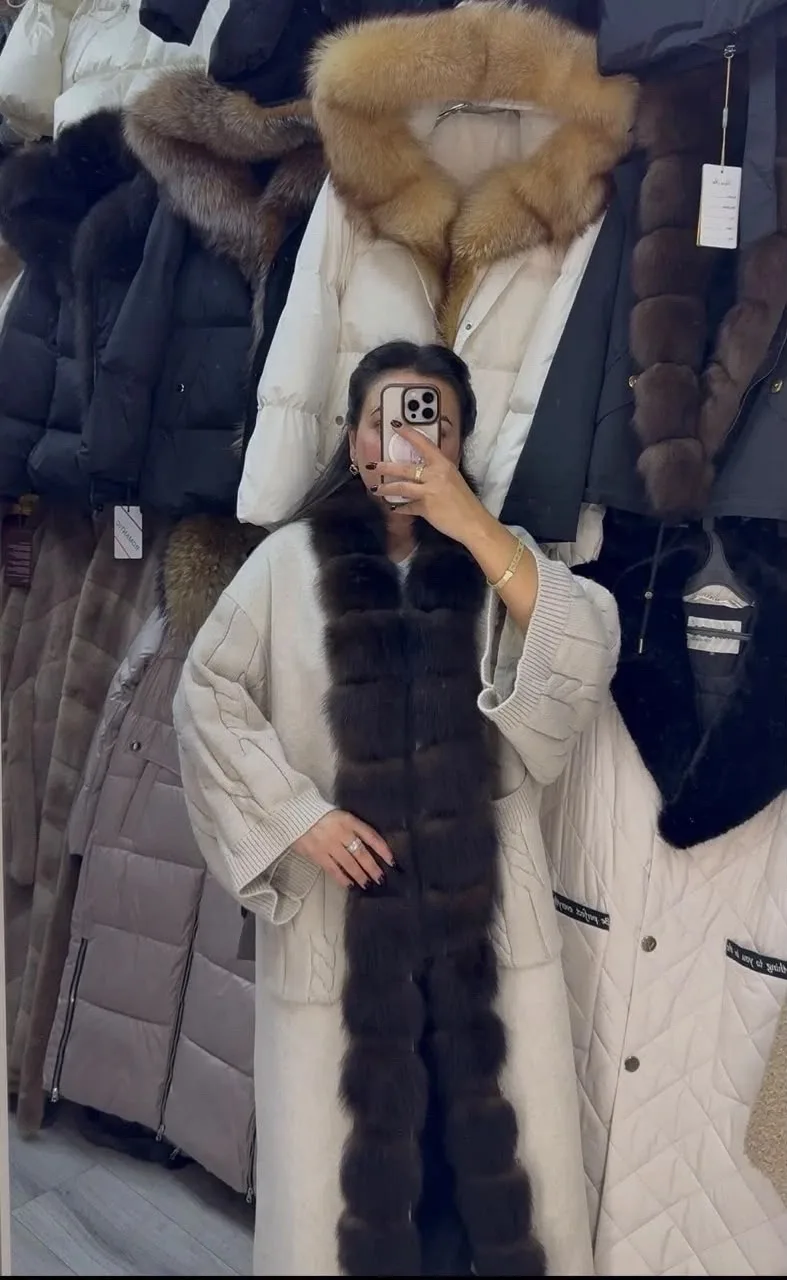 Кардиган из натурального меха писца — фото 2