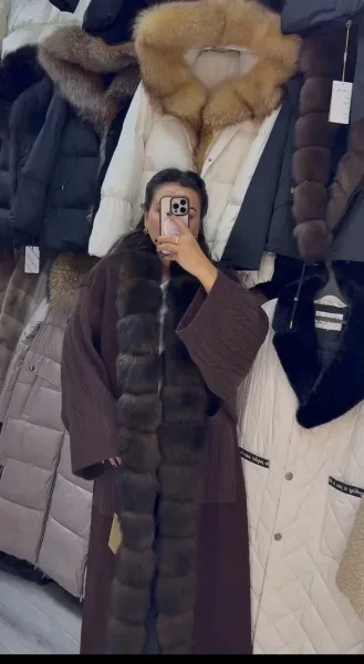 Кардиган из натурального меха писца — фото 3