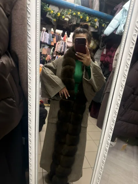 Кардиган из натурального меха писца — фото 8