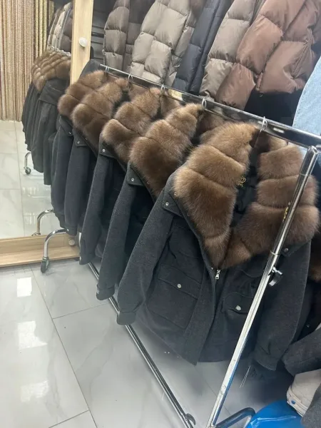 Пальто из натурального меха песца — фото 8