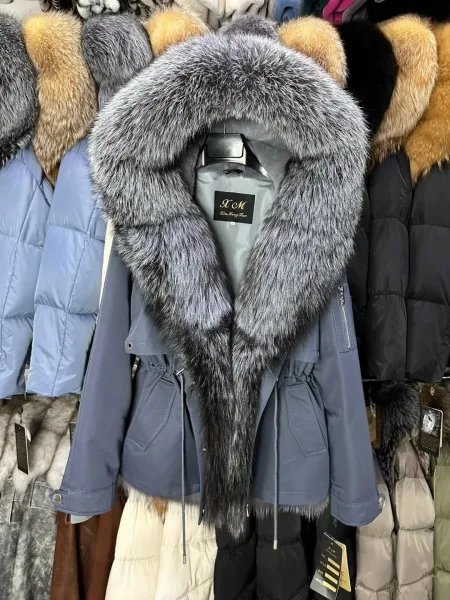Парка люкс из натурального меха песца — фото 2