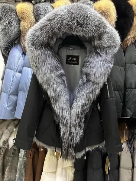 Парка люкс из натурального меха песца — фото 4