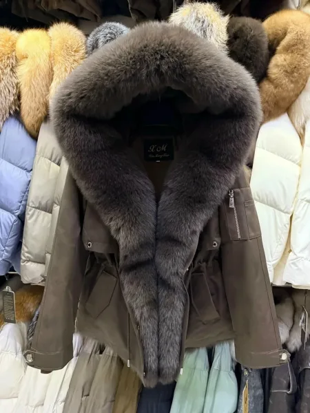 Парка люкс из натурального меха песца — фото 9
