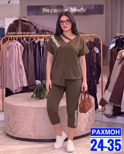 Костюм-двойка из ткани двухнитка — фото 3