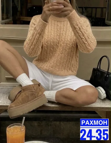 Снова радуем вас новой великолепной коллекцией вязаных свитеров с необычным узорам — фото 5