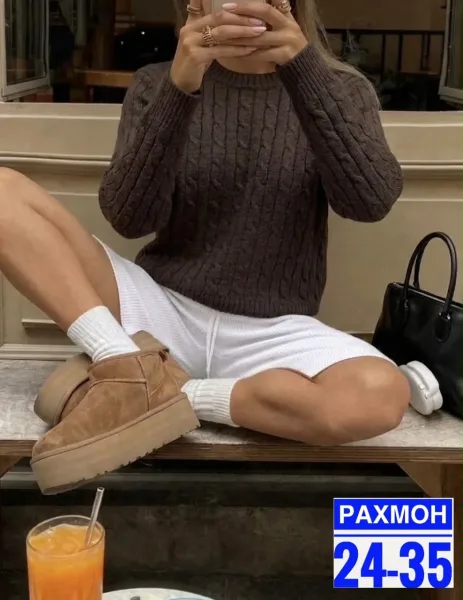 Снова радуем вас новой великолепной коллекцией вязаных свитеров с необычным узорам — фото 9