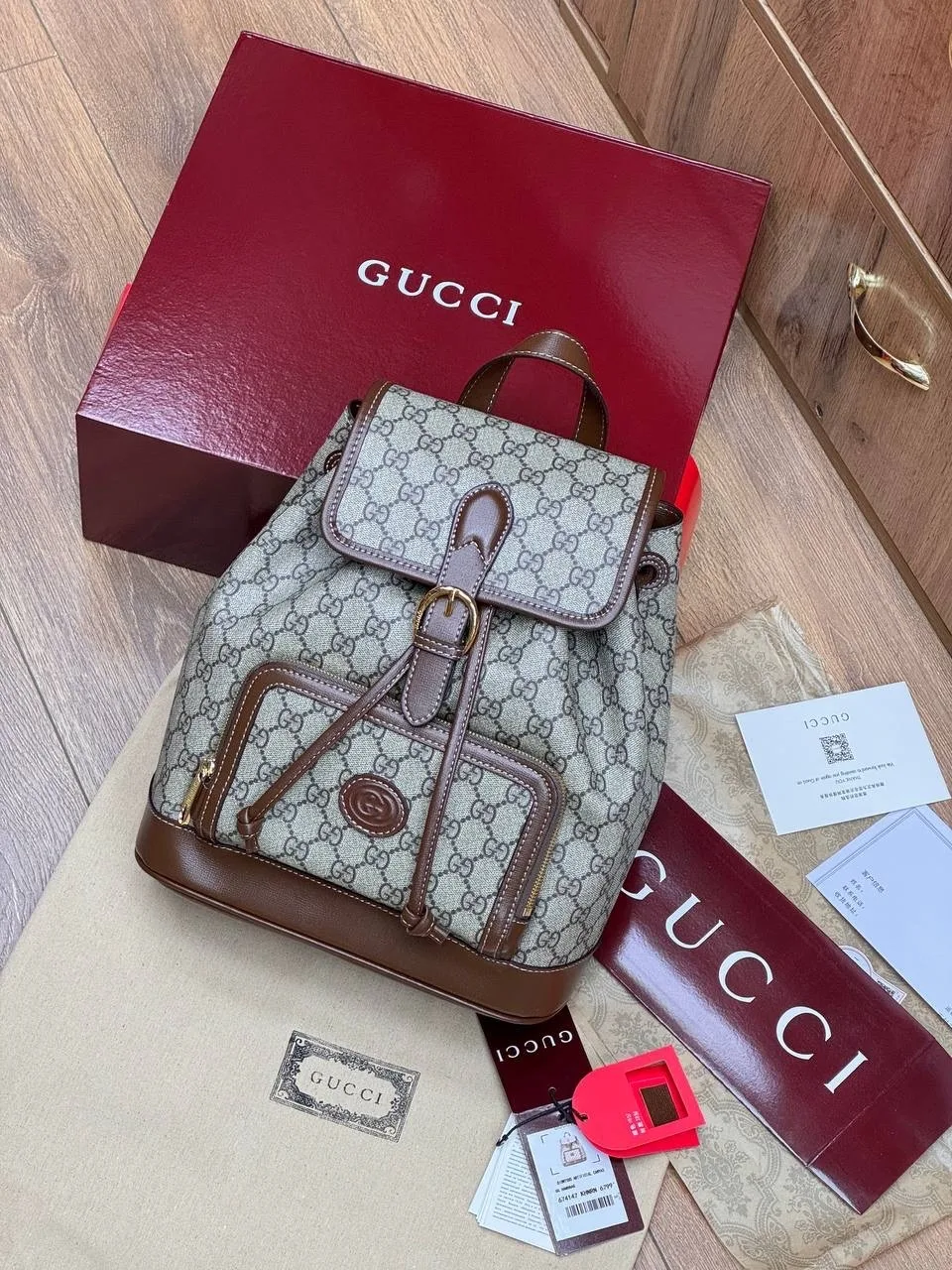 Рюкзак Gucci из натуральной кожи — фото 2