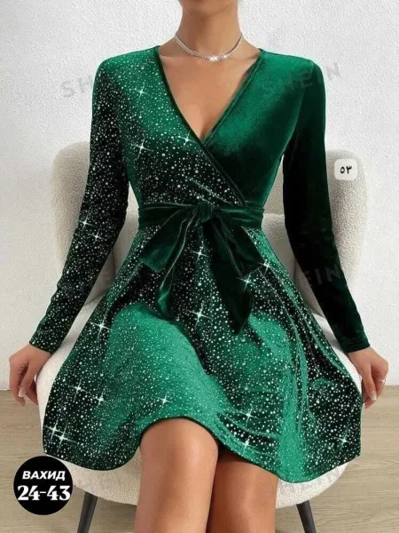 Платье из велюра — фото 2