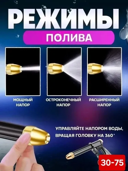 Универсальная насадка-пистолет для шланга незаменимый помощник в уходе за автомобилем и садом — фото 4