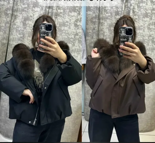 Пальто женское из натурального меха — фото 2
