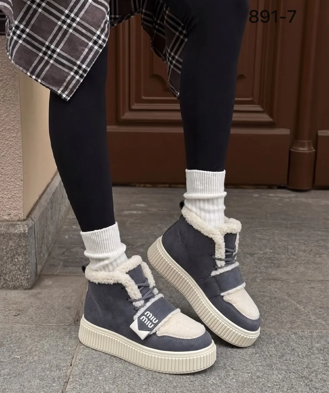 Miu-Miu платформы на зиму — фото 2
