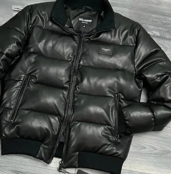 Мужская куртка DOLCE GABBANA из кожи Premium — фото 4