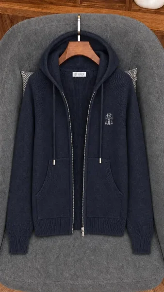 Кардиган Brunello Cucinelli из хлопка крупный вязка — фото 1