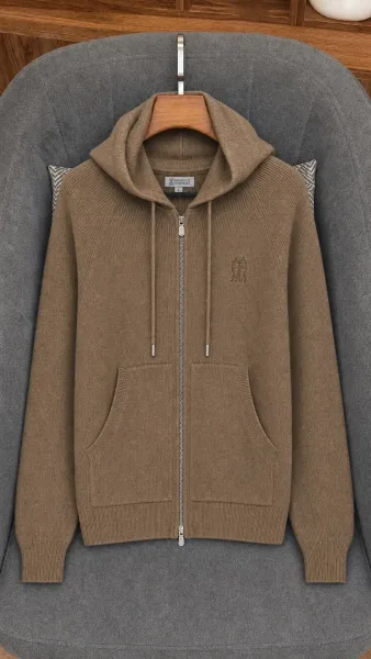 Кардиган Brunello Cucinelli из хлопка крупный вязка — фото 2