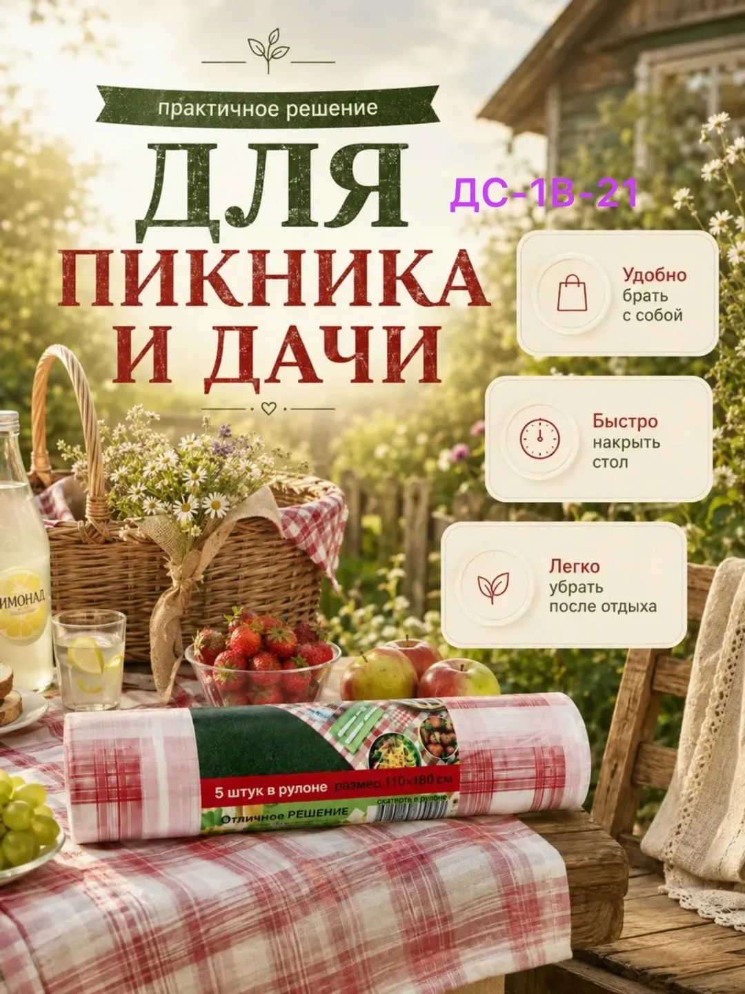 Скатерть одноразовая в рулоне — фото 1