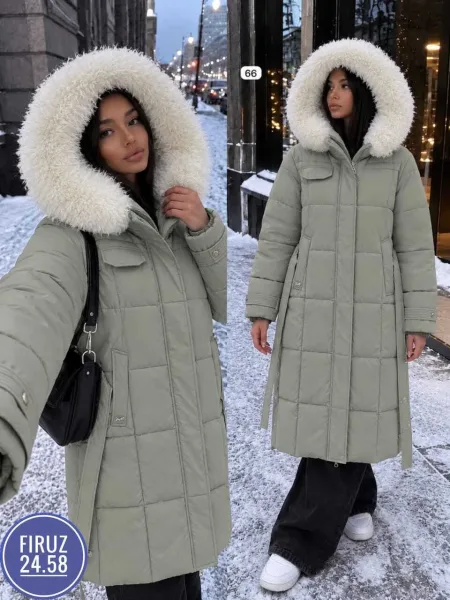Тёплая и удобная куртка с мягким мехом для уюта и стиля — фото 2